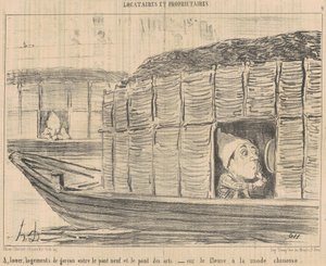 Se alquila, habitaciones para chicos entre el... de Honoré Daumier