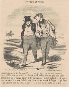 ¿En qué piensas, bribón? ... de Honoré Daumier