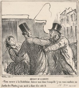 Abusando de la libertad de Honoré Daumier