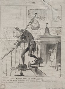 Actualidades No. 128: El Sr. Dupin en sus pequeños zapatos, 1850 de Honoré Daumier