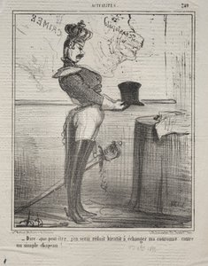 Actualidades No. 249: Dicen que pronto me veré reducido a intercambiar mi corona..., 1855 de Honoré Daumier