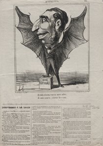 Actualidades No. 62: Soy un pájaro, mira mis alas, 1869 de Honoré Daumier