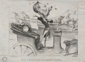 Actualidades No. 81: La llegada a Alsacia del comisionado extraordinario, Coco Romieu, 1850 de Honoré Daumier
