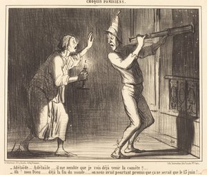 Adelaida...Adelaida...¡me parece que ya veo venir el cometa! de Honoré Daumier