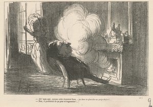 Ah! ... Como esta chimenea fuma ... de Honoré Daumier