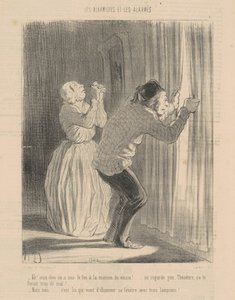 ¡Ah! Dios mío, han incendiado la casa del vecino ... de Honoré Daumier