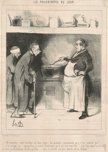 ¡Ah! Señor ... su caldo está ... de Honoré Daumier