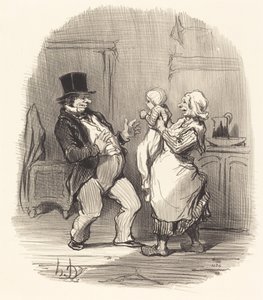 ¡Ah! señor... no se ría así... de Honoré Daumier