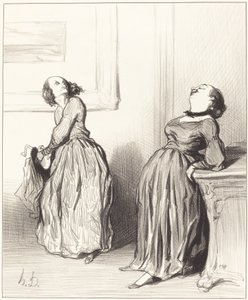 Ah, encuentras que mi última novela no está del todo... de Honoré Daumier