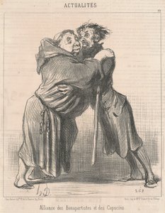 Alianza de los bonapartistas y los capuchinos de Honoré Daumier