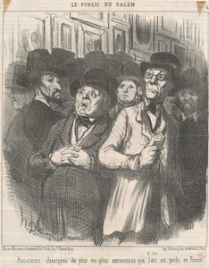 Amateurs clásicos convencidos de Honoré Daumier