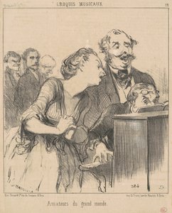 Aficionados del gran mundo de Honoré Daumier