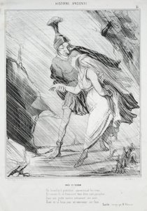 Historia Antigua (lámina 15): Eneas y Dido de Honoré Daumier