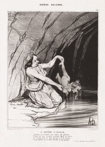 Historia Antigua: Pl. 22, El Bautismo de Aquiles de Honoré Daumier