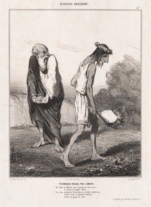 Historia antigua: Pl. 27, Telémaco devastado por el amor de Honoré Daumier