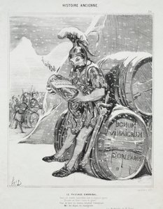 Historia antigua, lámina 28: El paso de Aníbal, 6 de octubre de 1842 de Honoré Daumier