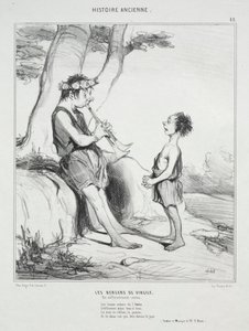 Historia Antigua, placa 48: Los Pastores de Virgilio, 31 de diciembre de 1842 de Honoré Daumier