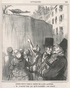 Aparición de... la serpiente de la calle Lacépède de Honoré Daumier