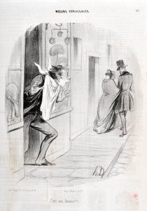 Obra de Honoré Daumier (1808-1879). Charivari data de 1840 Serie MORIES CONJUAL ¡Es mi esposa!!! MUSEO DE BELLAS ARTES - PALACIO LONGCHAMP, MARSELLA