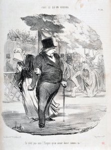 Obra de Honoré Daumier (1808-1879). Charivari data de 1849: Serie TODO LO QUE QUIERAS “¡No es bajo el Imperio que bailaríamos así!...” MUSEO DE BELLAS ARTES - PALACIO LONGCHAMP, MARSELLA de Honoré Daumier