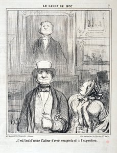 Serie SALON DE 1857 "- Es aún halagador tener su retrato en la exposición" de Honoré Daumier