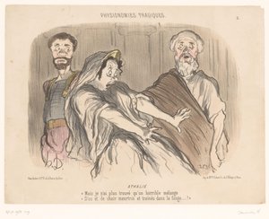 Athaliah ve una visión aterradora
Athalie (título en el objeto)
Rostros trágicos (título de la serie)
Physionomies tragiques (título de la serie en el objeto)
