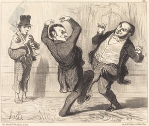 Atados por su grandeza a la orilla del Sena... de Honoré Daumier