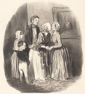 Al nuevo año, visita... a la tía Rabourdin de Honoré Daumier