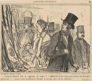 ¿Vas a terminar de mirar esos chales? de Honoré Daumier