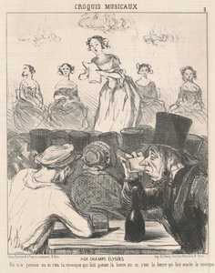 En los Campos Elíseos de Honoré Daumier