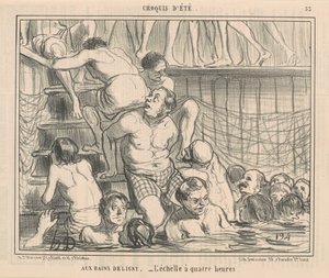 En los baños Deligny de Honoré Daumier