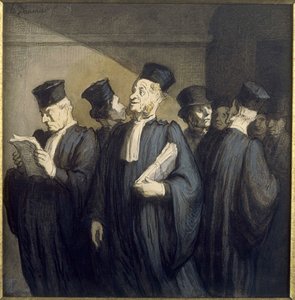 Antes de la audiencia de Honoré Daumier