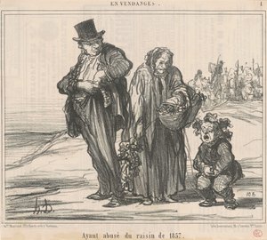 Habiendo abusado de la uva de 1857 de Honoré Daumier