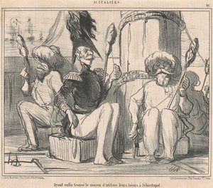 ¡Habiendo finalmente encontrado la manera de utilizar su tiempo libre! de Honoré Daumier