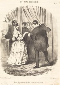 Ayant la prétention de faire partie du beau monde de Honoré Daumier