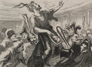 Baile de la ópera: ¡vivan los flambards! de Honoré Daumier