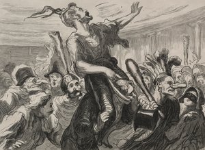 Baile de la ópera: ¡vivan los flambards! de Honoré Daumier