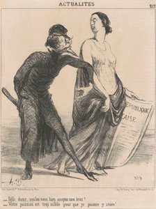 Bella dama, ¿quiere aceptar mi brazo? de Honoré Daumier