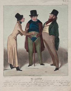 Caricaturana Placa 48: Un candidato, 1837 de Honoré Daumier