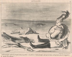 Caballos cosacos muertos de sed ... de Honoré Daumier
