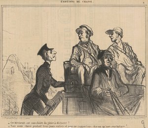 Ce messieurs ont ... du gibier a déclarer? ... de Honoré Daumier