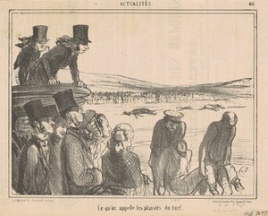 Lo que llaman los placeres del turf de Honoré Daumier