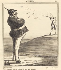 Es una pena que mi caza esté cerrada de Honoré Daumier