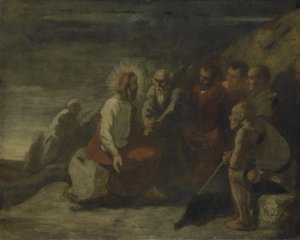 Cristo y sus discípulos de Honoré Daumier