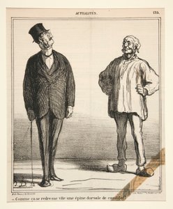 ¡Qué rápido se endereza la columna vertebral de un candidato!, de Actualites de Honoré Daumier