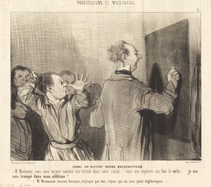 Cómo se convierte uno en un gran matemático de Honoré Daumier