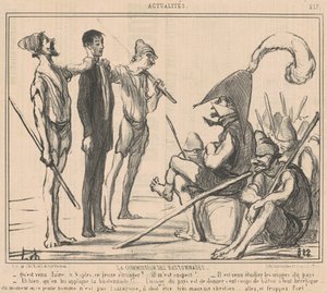 Comisión de bastonazos de Honoré Daumier