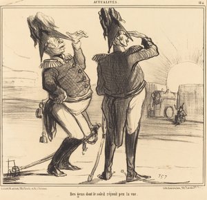 Des gens dont le soleil réjouit peu la vue de Honoré Daumier