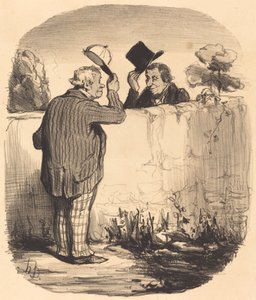Dos buenos vecinos de Honoré Daumier