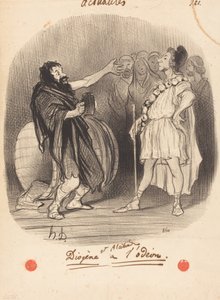Diógenes y Alcibíades en el Odeón de Honoré Daumier